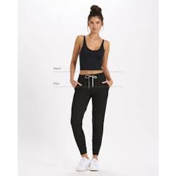 VUORI Black Jogger Pants Drawstring ATHLEISURE LOUNGE MINIMALIST Fits Medium M - Picture 1 of 5